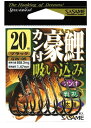 ササメ GW05 カン付豪鯉吸い込み 黒(ブラック) 22号 6本入 バラ針 鯉 ボイリー 釣針 針 はり 釣具 釣り つり