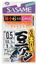 ササメ S107 ちょい太豆アジ ピンクベイト 0.5号 ハリス0.8 6本鈎×1セット 堤防仕掛 豆アジサビキ 小魚サビキ 釣針 針 はり 釣具 釣り つり