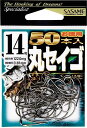 ササメ 05VMS 丸セイゴ 徳用50本入 黒(ブラック) 12号 バラ針 五目 釣針 針 はり 釣具 釣り つり