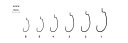 リューギ HIH054 インフィニ ホビット TCブラック 4号 8本入 釣針 針 はり フック 釣具 釣り つり