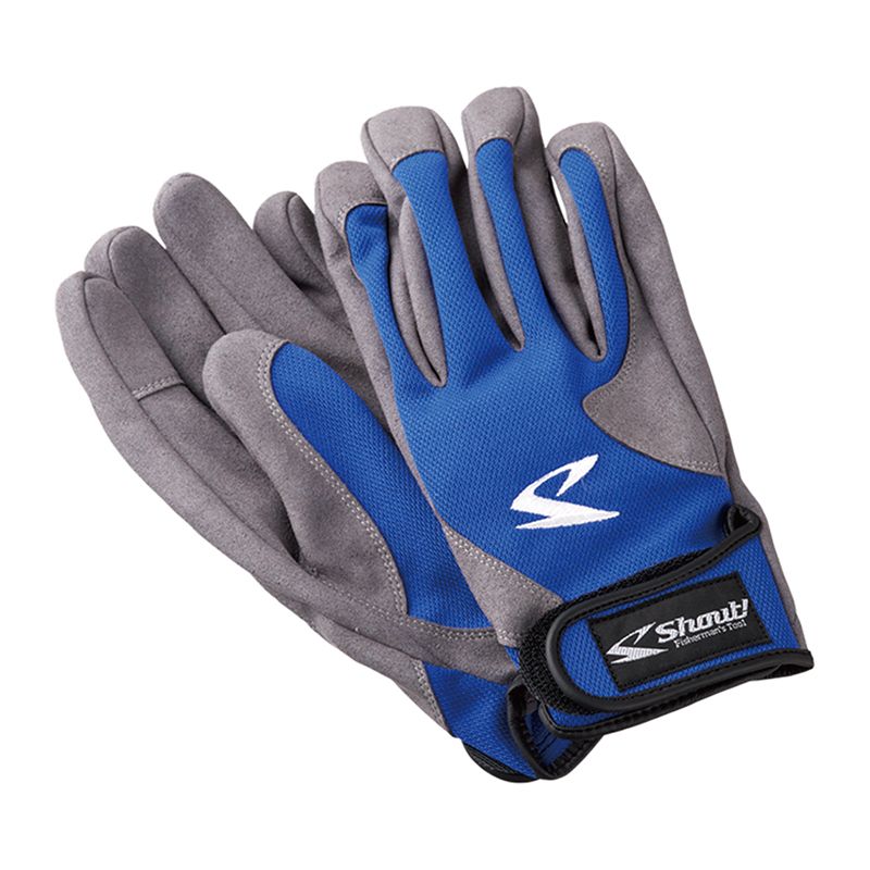 シャウト 728SG ショートメッシュグローブ ブルー Mサイズ 手袋 てぶくろ 釣具 釣り つり