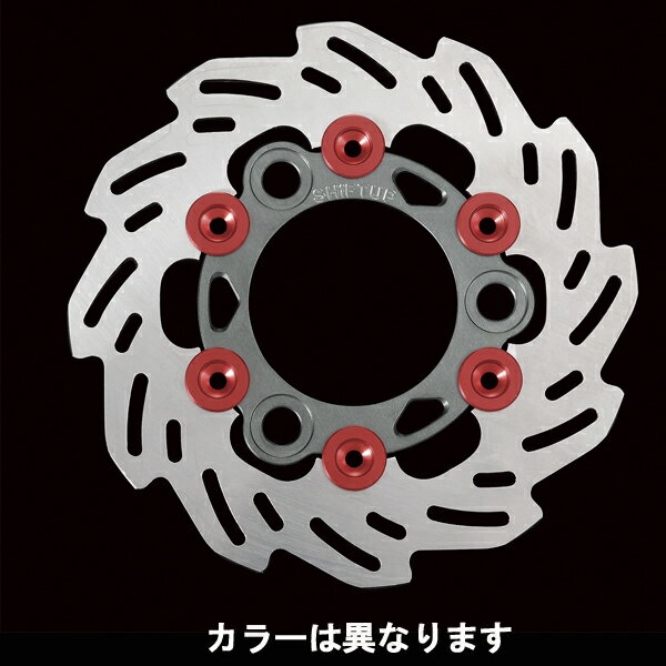 シフトアップ 201254-11 リア用 160mm ウェーブフローティングディスクローター チタン/ゴールド エイプ100タイプD/XR50-100/NSF100 シフトアップ 201254-11