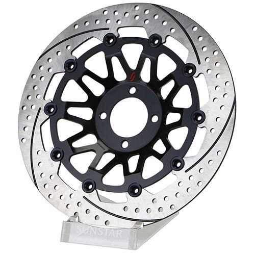 サンスター EM208FR プレミアムレーシング フロントディスクローター ブラック 310mm フルフローティング フロント右 バンディット1200/S/バンディット1250