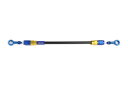 メッシュ ブレーキホース 300mm ブラックスモークホース/ゴールド×ブルー ST-ST スウェッジライン PAKB-1111M-0300 イージーオーダーホ...