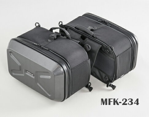 タナックス TANAX MFK-234 ミニシェルケース ツーリング カーボン調ブラック サイドバッグ