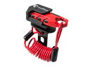 タナックス MF-4760 ヘルメット用ワイヤーロック コイル レッド バイク 鍵 盗難防止