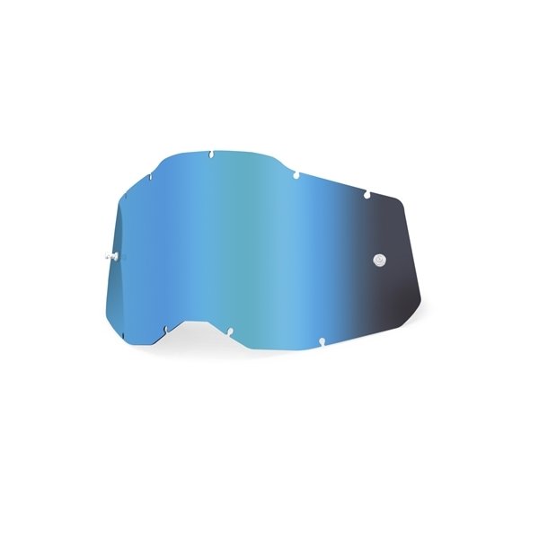 100% 100パーセント 59078-00004 レンズ レースクラフト2用 アキュリ2用 ストラータ2用 ゴーグル用 ブルーミラー アンチフォグ シングルレンズ リペアレンズ 51008-250-01