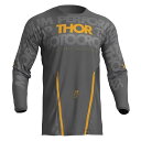 THOR ソアー 2910-7106 PULSE MONO MXジャージ ダークグレー/イエロー XL 長袖 バイクウェア ウエストウッド