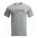 THOR ソアー 3030-22506 CORPO Tシャツ ヘザーグレー M 半袖 ロゴT バイクウェア ウエストウッド