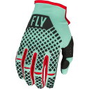 FLY 376-415L 23 KINETIC S.E. RAVE MXグローブ ミント/ブラック/レッド L バイク 手袋 ストレッチ 通気性