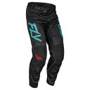 FLY 377-32234 23スプリングモデル KINETIC RAVE MXパンツ レッド/ブラック/ミント 34インチ バイク ズボン ストレッチ