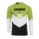 THOR ソアー 2910-6475 MXジャージ SECTOR CHEV ブラック/グリーン Lサイズ 長袖シャツ オフロード ウエストウッド