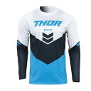 THOR ソアー 2912-2050 MXジャージ SECTOR CHEV ブルー/ミッドナイト XLサイズ キッズ 子供 長袖シャツ オフロード ウエストウッ...