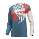 THOR 2911-0298 '24モデル SECTOR SPLIT MXジャージ ブルースチール/ヴィンテージホワイト XL 女性用 バイク ライディング レディース ウェア 吸湿 ドライ(2)