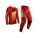 LEATT 5025300784 RIDE KIT 3.5 MXウェア レッド XL/36 上下セット バイク 長袖 ズボン ストレッチ メッシュ