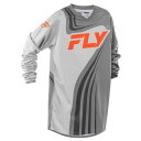 FLY 378-223YM F-16 MXジャージ グレー/オレンジ M キッズ バイク 子供 ウェア 長袖