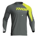 THOR 2912-2236 23 SECTOR EDGE MXジャージ ダークグレー/アシッド M キッズ バイク 子供 ウェア 汗 吸収