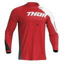 THOR 2912-2249 23 SECTOR EDGE MXジャージ レッド/ホワイト L キッズ バイク 子供 ウェア 汗 吸収(2)