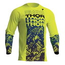 THOR 2912-2218 23 SECTOR ATLAS MXジャージ アシッド/ブルー M キッズ バイク 子供 ウェア 汗 吸収