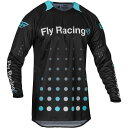 FLY 377-124X 24 EVOLUTION DST SE STROBE MXジャージ ブラック/エレクトリック.ブルー XL バイク ウェア ストレッチ...