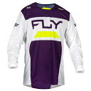 FLY 377-521L 24モデル KINETIC RELOAD MXジャージ パープル/ホワイト/ハイビス L バイク ウェア メッシュ ストレッチ