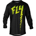FLY 377-224YS 24 F-16 MXジャージ ブラック/ネオングリーン/ライトグレー S キッズ バイク 子供 ウェア