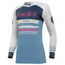 THOR 2911-0287 24 PRIME BLAZE MXジャージ ブルースチール/ヴィンテージホワイト XL ガールズ バイク 女性 ウェア ストレッチ