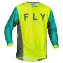 FLY 377-316L 23スプリングモデル KINETIC KORE MXジャージ ハイビス/ティル/グレー L バイク ウェア メッシュ