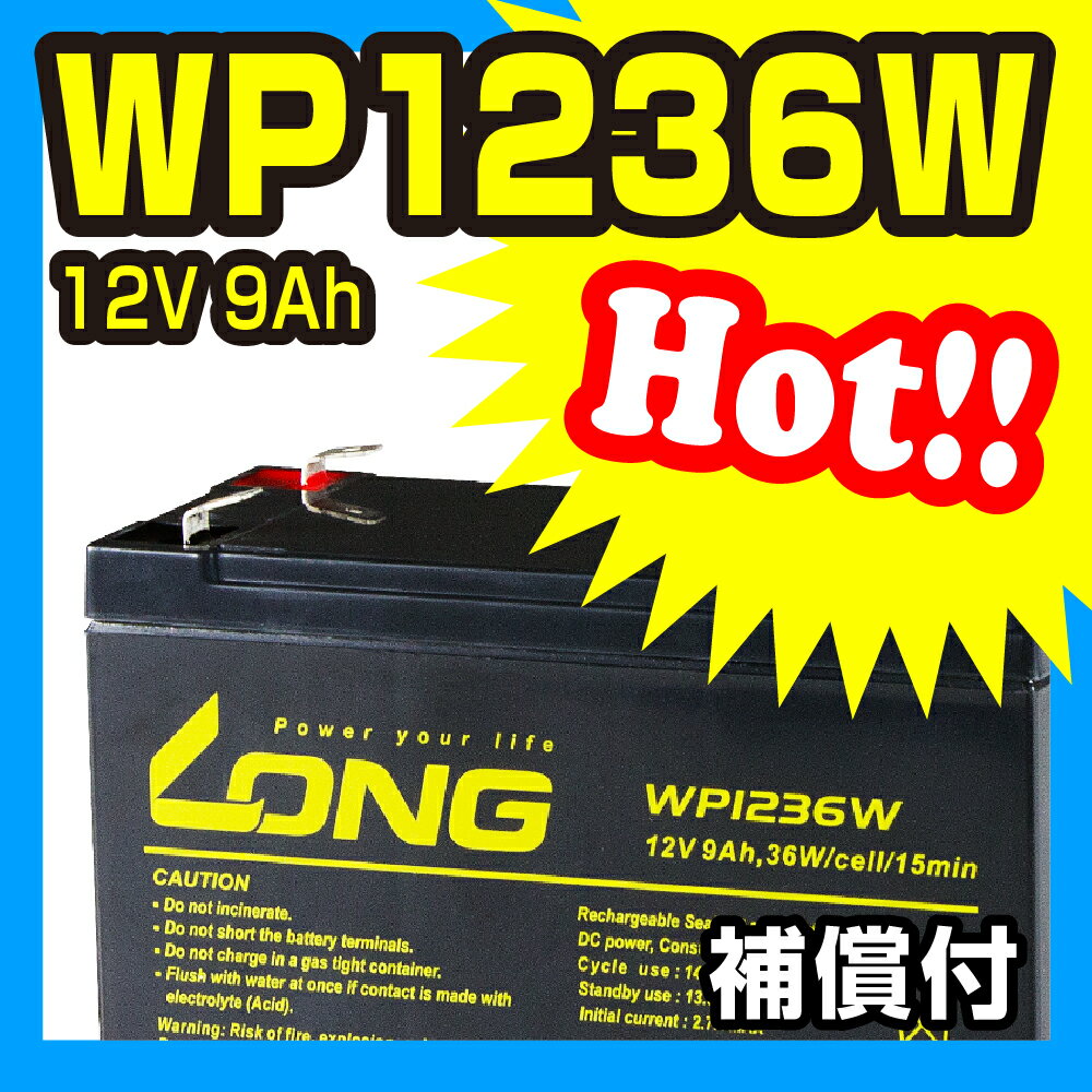 WP1236W 　12V 9Ah　UPS・防災・防犯・システム等多目的バッテリー LONGバッテリー バイクパーツセンター