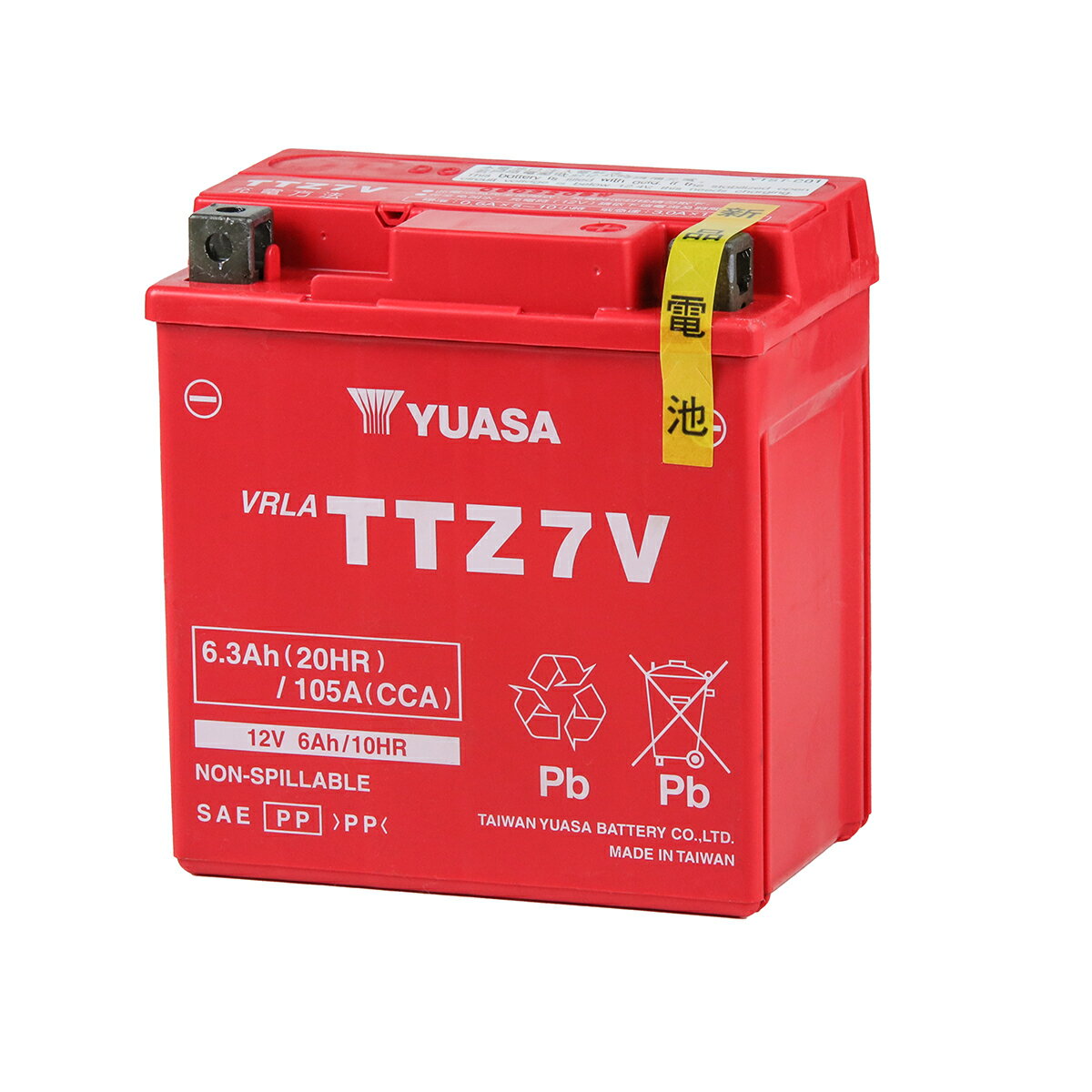 台湾ユアサ TTZ7V 液入り充電済 1年保証 密閉型 MFバッテリー メンテナンスフリー (互換: YTZ7V / GTZ7V / FTZ7V) YU…