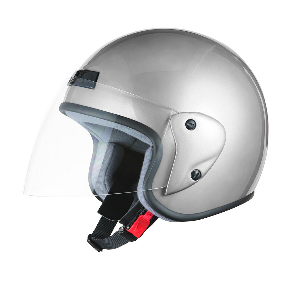 バイクヘルメット ジェットヘルメット シルバー フリーサイズ SG規格適合 PSCマーク付 バイク オートバイ ヘルメット…