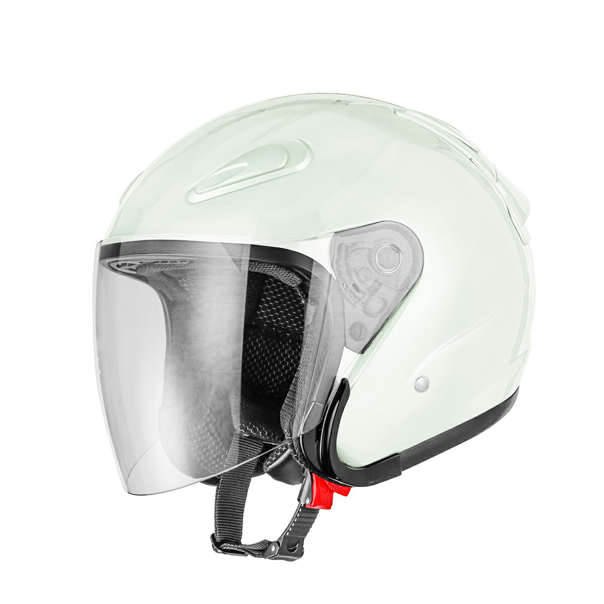 バイクヘルメット エアロフォルムジェットヘルメット ホワイト Mサイズ SG規格適合 PSCマーク付 バイク オートバイ ヘルメット バイクパーツセンター