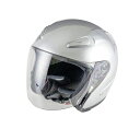 バイクヘルメット エアロフォルムジェットヘルメット シルバー Lサイズ SG規格適合 PSCマーク付 バイク オートバイ ヘルメット バイクパーツセンター