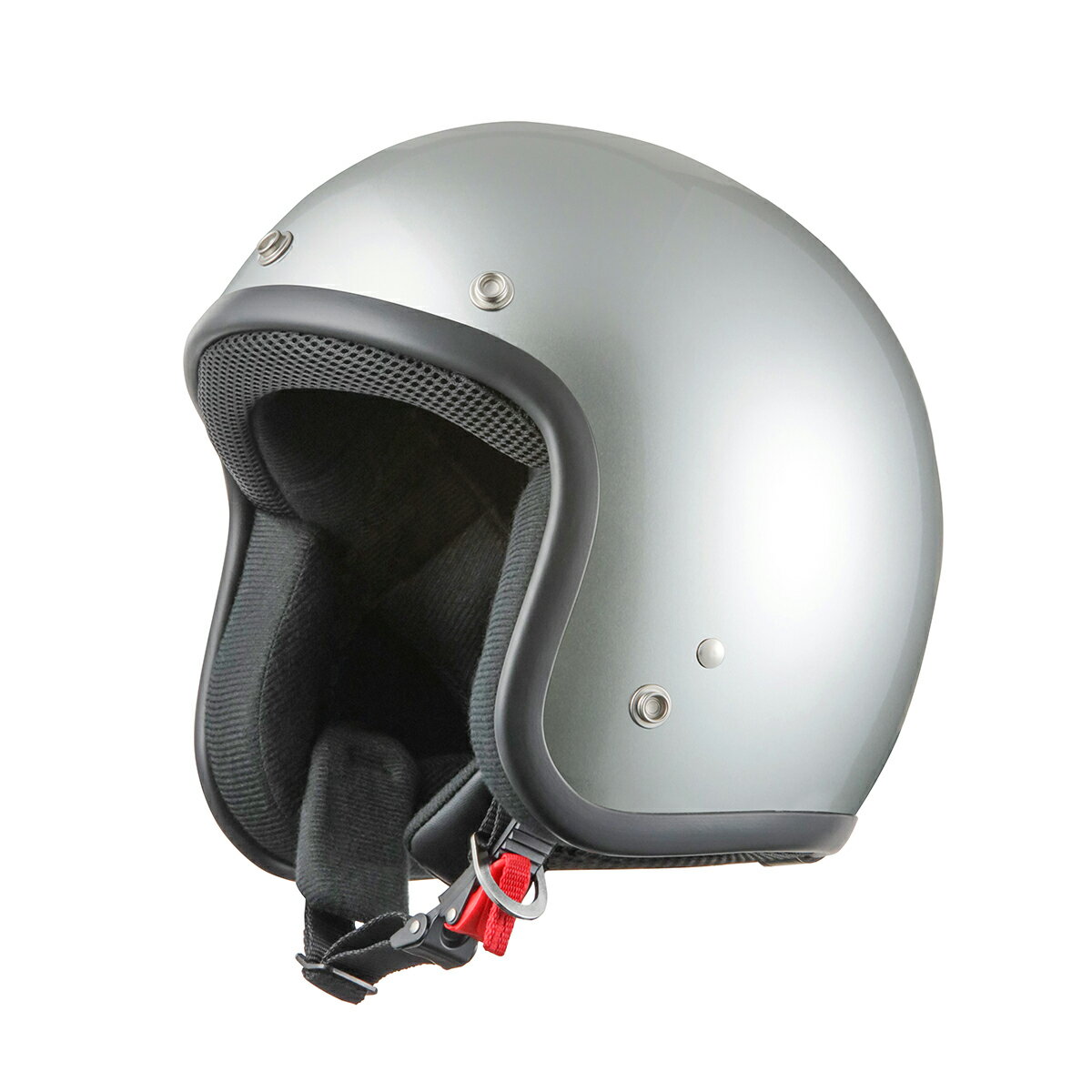 バイクヘルメット スモールジェット シルバー フリーサイズ SG規格適合 PSCマーク付 バイク オートバイ ヘルメット …