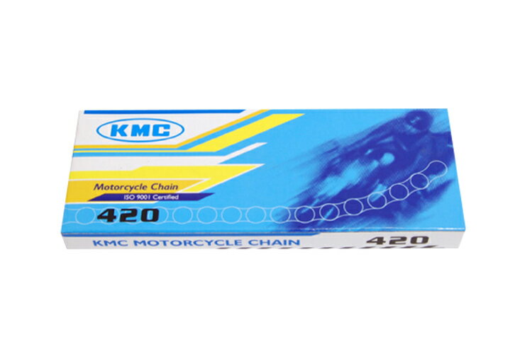 【お買い物マラソン期間中ポイント最大10倍！要エントリー】KMC バイク用チェーン 420-120L ドライブチェーン ノンシール クリップ式 Chain 120リンク バイクパーツセンター
