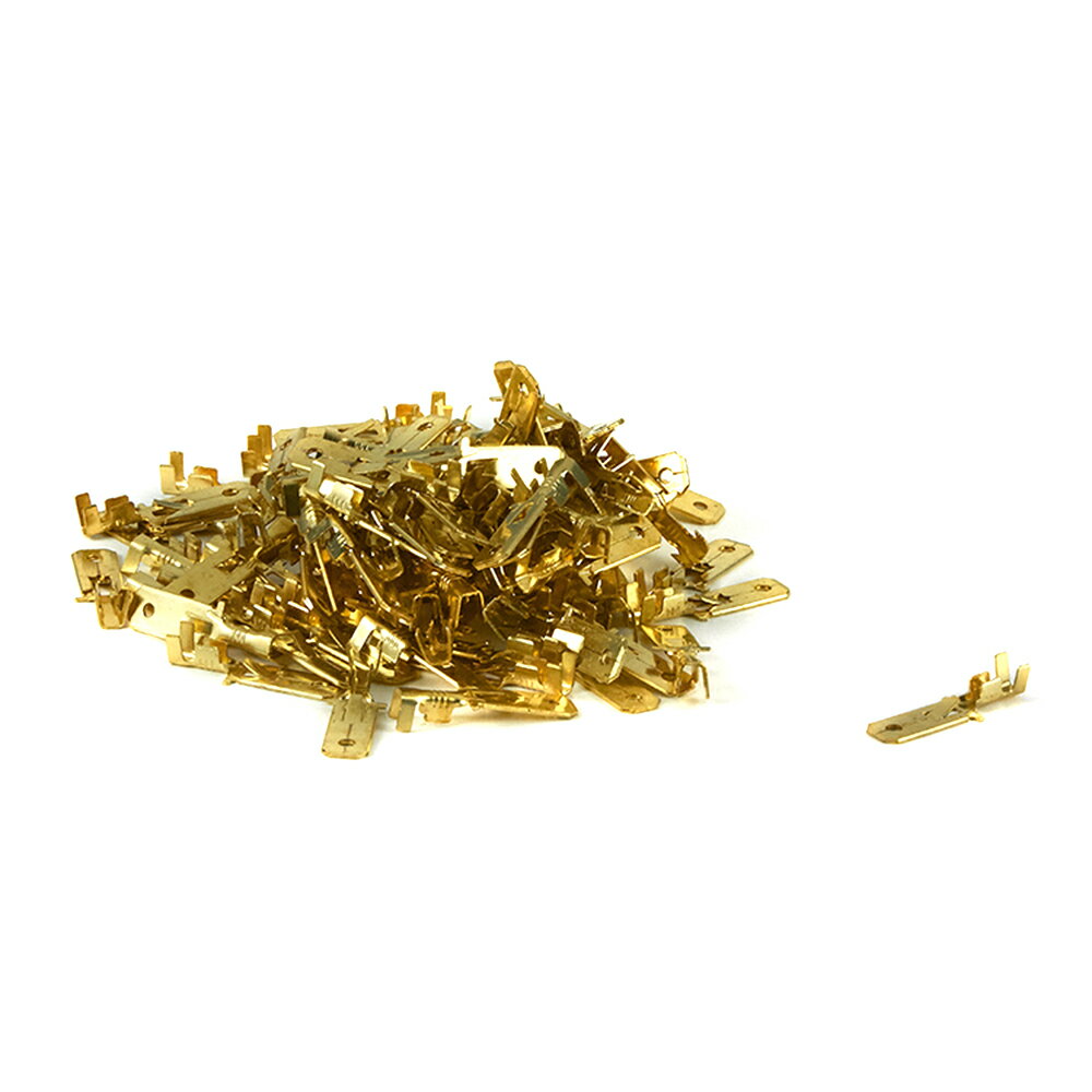 【1日はワンダフルデーP5倍！】平型ギボシ端子 オス 100個セット バイクパーツセンター