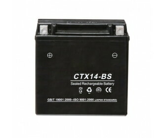 YTX14-BS互換 CTX14-BS バイクバッテリー 液入り充電済み 1年間保証付き 新品 バイクパーツセンター