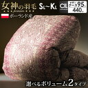 【正午~クーポン5%引】 女神の羽毛布団 選べる 増量 / 超増量 ポーランド産 マザーグース 95 % 日本製 コインランドリーで洗える 羽毛布団 グースダウン 超長綿 60サテン 綿100% 440dp以上 シングル セミダブル ダブル クイーン キング 掛け布団 掛布団 暖かい(3)