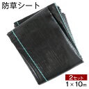 【本日クーポン5%引】 【2枚セット】 防草シート 1×10m ガーデニング DIY ガーデン 庭 人工芝 用 黒 草除けシート 雑草防止シート 雑草防止 雑草シ