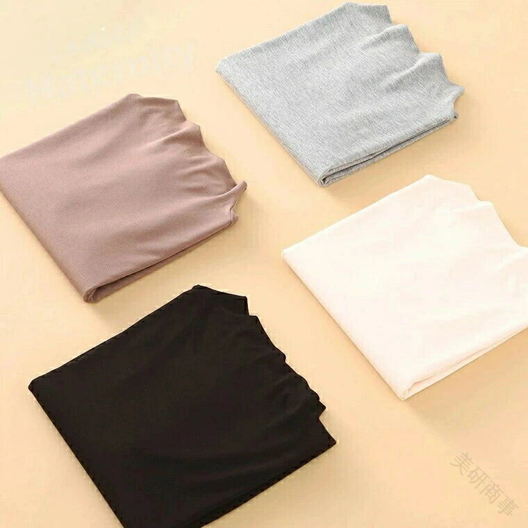 マタニティウェア 授乳口つき 長袖トップス カットソー 長袖 ボトルネック シンプル 無地 産前産後対応..