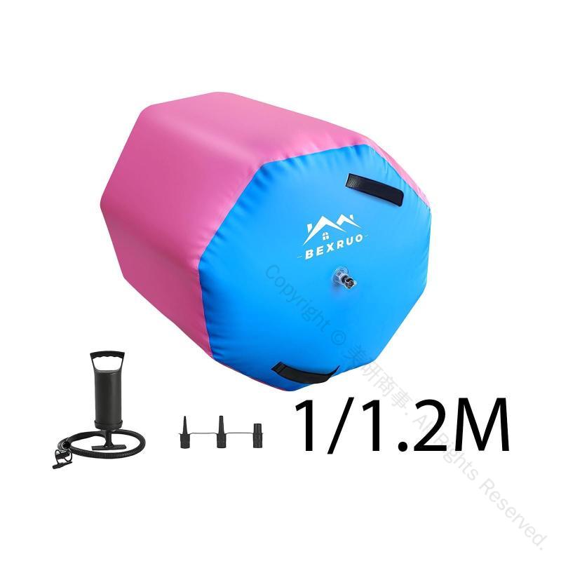 エアローラー体操バレルトレーニング器具ポンプ付き宙返りバックベンドタンブリングマット全身の体の協..