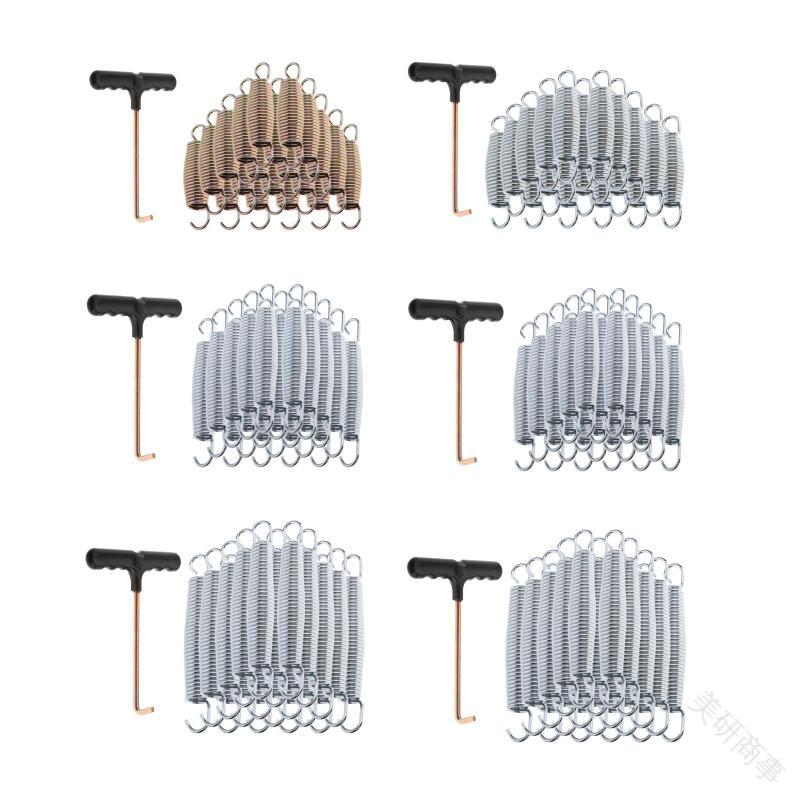 トランポリン スプリング 20個パック 耐候性修理ハードウェア付き トランポリン部品 Tフック ユニバーサル トランポリンアクセサリー 修理用パーツセット