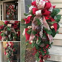 クリスマスリース 大型 ドア飾り ナチュラル素材 おしゃれ 北欧風 玄関装飾 造花リース 店舗ディスプレイ 壁飾り 季節感 インインテリア お正月飾り 贈り物 ...