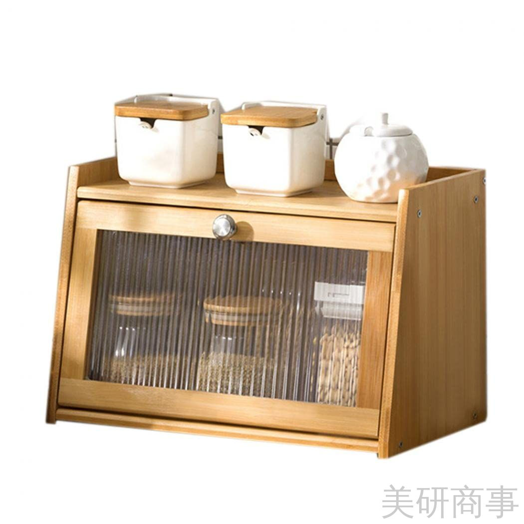 ミニ食器棚 幅40cm 卓上食器棚 竹製調味料棚 ミニカップボード 上置き カウンター上収納棚 キッチン食..