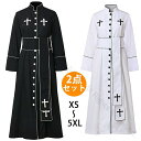 神父コスチューム ハロウィン神父服 ダーク神父コスプレ ゴシック神父服 レザー神父コスチューム ロングコート神父服 パーティー用神父コスチューム レディース用神...