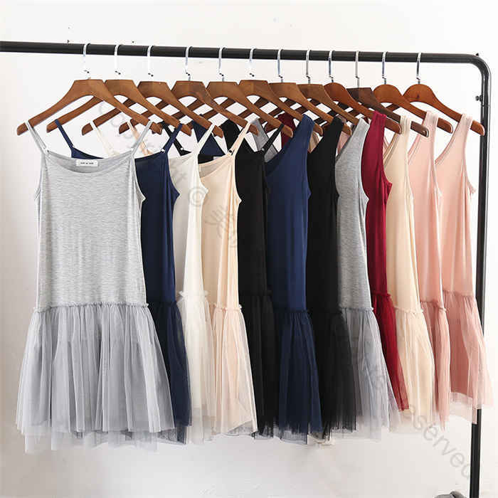 キャミワンピ ノースリーブワンピ チュール ミニ丈 レディース ペチコート インナー チュール切り替え ふんわり 異素材 下着 可愛い おしゃれで軽やかな夏向けデザインの女性用ミニワンピース