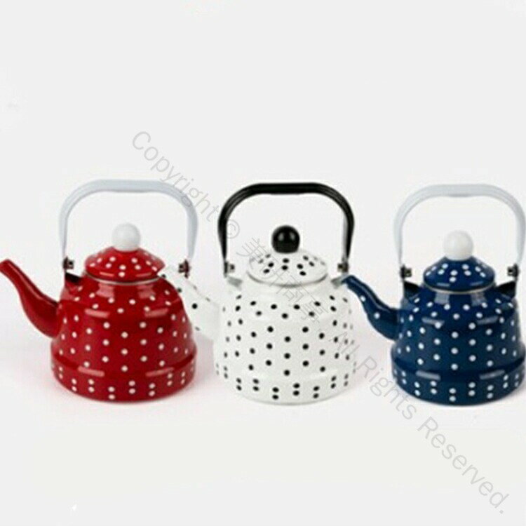 白小さめ広口ケトルヤカン琺瑯ケトル...