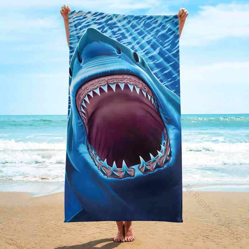 ビーチタオル 速乾 吸水 マイクロファイバー 大判 軽量 海洋柄 プリント バスタオル プール 海水浴 レジャー 旅行 海 夏用 かわいい おしゃれ 2枚セット 高品質 吸水性抜群 コンパクト収納 軽量素材 長持ち耐久性抜群