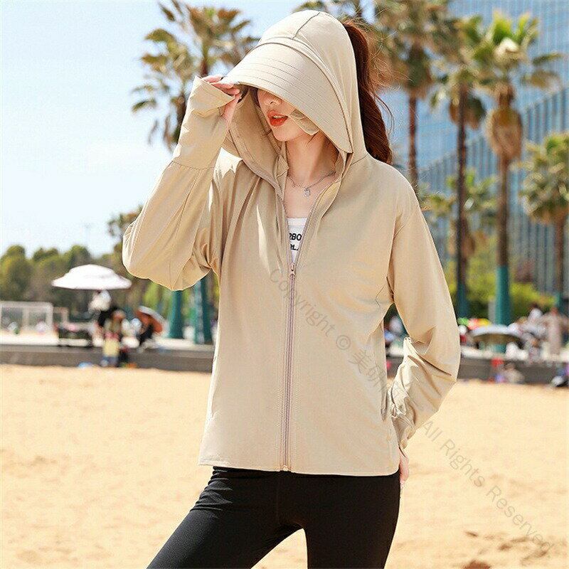 UVカット 冷感 首 紫外線対策 ラッシュガード レディース 長袖 UVパーカー 薄手 付き 指穴 ポンチョ 接触冷感 体型カバー 涼しい 夏 おしゃれ 大きいサイズ 日焼け防止服 吸汗速乾 自転車 顔 取り外しのツバ ショート丈