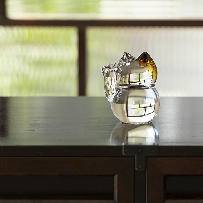 【送料無料】『猫グッズ アデリア coconeco ここねこ CRAFT 招き猫 ブチ茶』【ねこ 縁起物 置物 運気 インテリア 日本製】